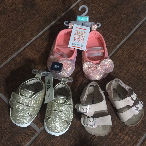 Carter's Other - Baby girl shoe lot NB to 3M